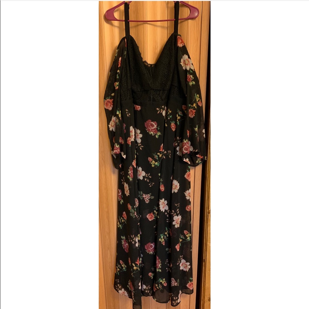 Torrid Maxi Cold Shoulder Dress With Side Slits